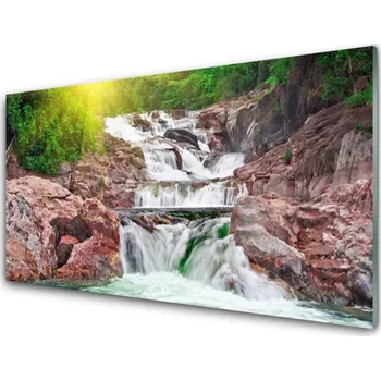 Obklad Kuchyňský skleněný panel Vodopád Příroda 140x70 cm