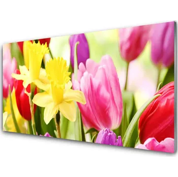 Obraz Obraz na skle Květiny Rostlina Příroda 120x60 cm 2 Přívěsky