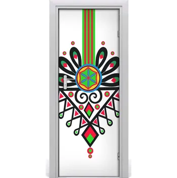 Fototapeta Samolepící fototapeta na dveře Polský lidový vzor 85x205 cm