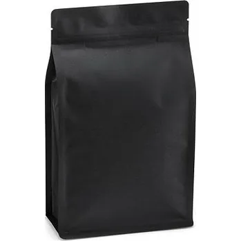 Sáček na potraviny Sáček s plochým dnem | ZIP | černý kraft papír bez AL vrstvy obsah 1500ml (160 x 270 + 75 mm)