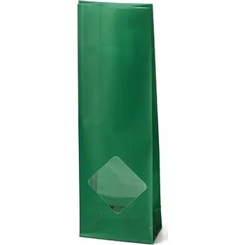 Sáček KD | zelený mat | recyklovatelný obsah 250g ( 80 + 50 x 250 mm )