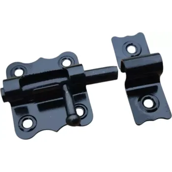 Dveřní kování Uzávěr králíkárny 50x60mm, černý pozink