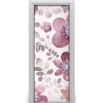 Fototapeta Samolepící fototapeta na dveře květinový vzor 95x205 cm