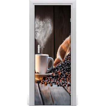 Fototapeta Samolepící fototapeta na dveře šálek kávy 85x205 cm