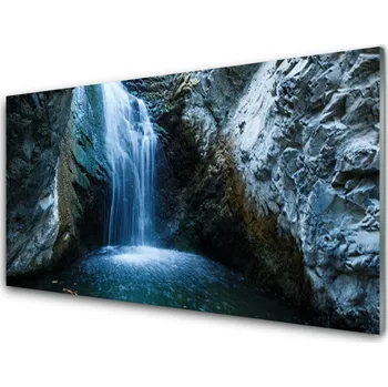 Obraz Obraz na skle Vodopád Příroda 125x50 cm 2 Přívěsky