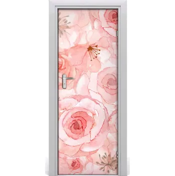 Fototapeta Samolepící fototapeta na dveře květinový vzor 95x205 cm