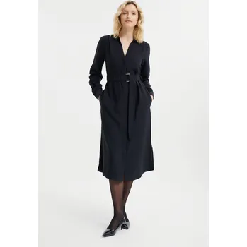 Dámské šaty Greenpoint dámské šaty se zlatou sponou černé Velikost: 36