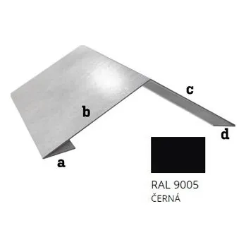 plechová krytina BLIX Pozink tl. 0,5 mm Hřeben r.š. 416 RAL 9005 Černa