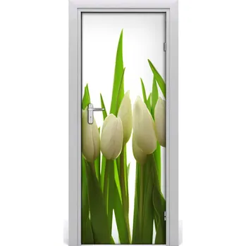 Fototapeta Fototapeta na dveře Bílé tulipány 75x205 cm