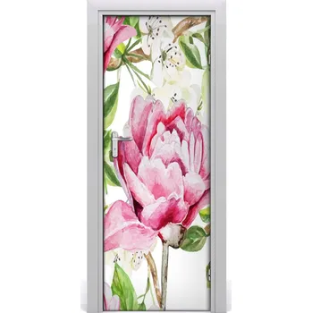 Fototapeta Samolepící fototapeta na dveře pivoňka 75x205 cm