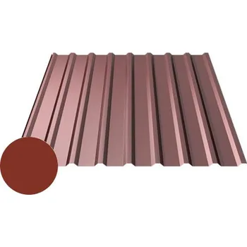 plechová krytina RUUKKI Trapézové profily T20 tl. 0,5mm 40 RR 029 Červená