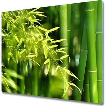 Kuchyňské prkénko Skleněná krájecí deska bambus 60x52 cm