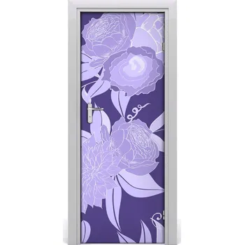 Fototapeta Samolepící fototapeta na dveře květinový vzor 95x205 cm