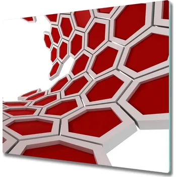 Kuchyňské prkénko Skleněná krájecí deska 3D abstrakce 60x52 cm