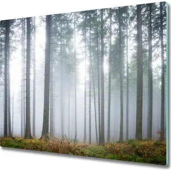 Kuchyňské prkénko Skleněná krájecí deska Mlha v lese 60x52 cm