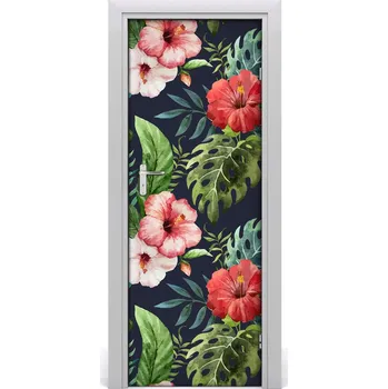 Fototapeta Samolepící fototapeta na dveře havajský vzor 85x205 cm