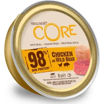 Krmivo pro kočku Wellness Core Konzerva Wellness Cat 98% Protein Kuře a divočák 85g