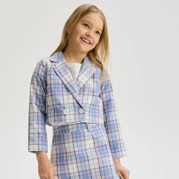 Dívčí bunda Reserved - Krátké kostkované sako - vícebarevná - 351DB-MLC - 351DB-MLC-116