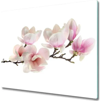 Kuchyňské prkénko Skleněná krájecí deska magnólie 60x52 cm