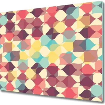 Kuchyňské prkénko Skleněná krájecí deska Geometrické pozadí 60x52 cm