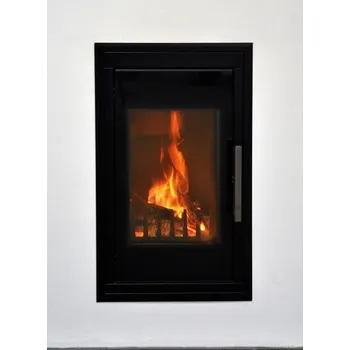 Krbová kamna VERNER 13/10.2 krbová kamna 13kW, s výměníkem, zazdívací kapotáž, oboustranné přikládání, černá - doprava zdarma