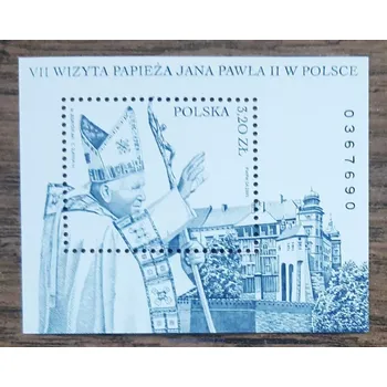 Poštovní známka POLSKO ** aršík Bl 151 papež Jan Pavel II., r. 2002
