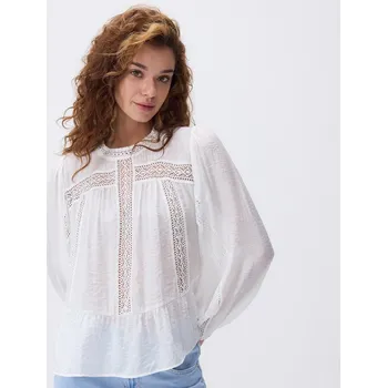 Reserved - Ažurová halenka - bílá - 563FB-00X - 563FB-00X-XXL