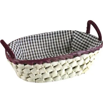 Úložný box Pletený košík na pečivo PALMA MIX 25x18x7 cm