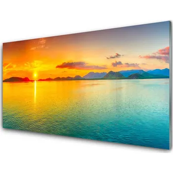 Obraz Obraz na skle Moře Slunce Krajina 125x50 cm 2 Přívěsky