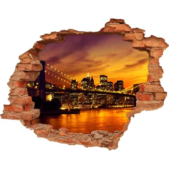 Fototapeta Fototapeta díra na zeď 3D Brooklynský most