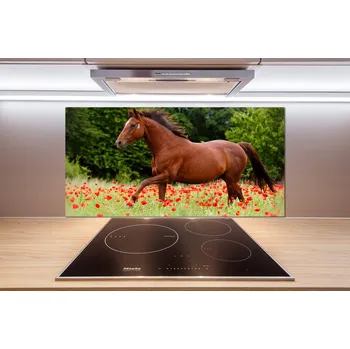 Obklad Panel do kuchyně Kůň na poli máků