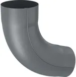 OKAPY POZINK LAKOVANÉ ZAMBELLI Pozink-lak svody 100 mm Koleno 72° pr.100 mm falcované RAL 7016 černá antracit