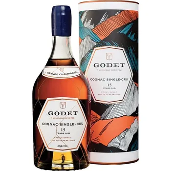 Brandy Godet Single Gru 15 YO Grande Champagne (0,7l) v dárkové tubě