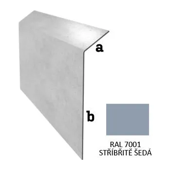 BLIX TPO Stěnová lišta otevřen r.š. 100 Stříbřitě šedá RAL 7001