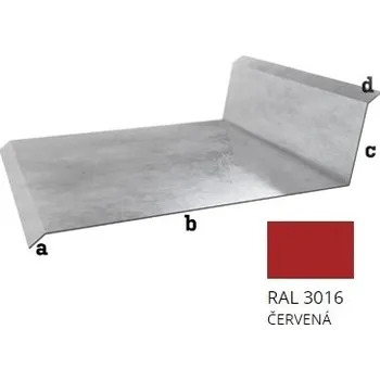 plechová krytina BLIX Pozink tl. 0,5 mm Lemování přední r.š. 500 RAL3011 Červená