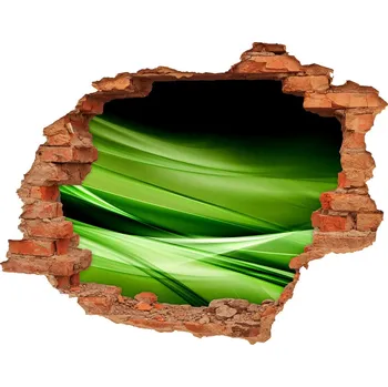 Fototapeta Samolepící díra zeď 3D Zelené vlny pozadí