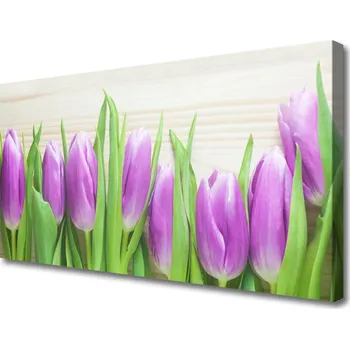 Obraz Obraz na plátně Tulipány Květiny Příroda 125x50 cm