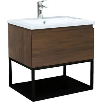 Koupelnový nábytek Koupelnová skříňka s umyvadlem SAT B-Way 59x30x45 cm ořech mat BWAY60NUTU