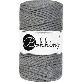 Příze Bobbiny 3PLY Macrame Regular 3 mm kamenná šedá (Stone Grey)