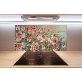 Obklad Skleněný panel do kuchyně Růže