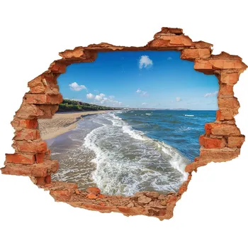 Fototapeta Díra 3D ve zdi na stěnu Baltské moře