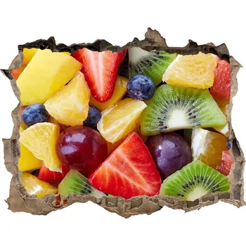 Fototapeta Nálepka díra na zeď Nakrájené ovoce