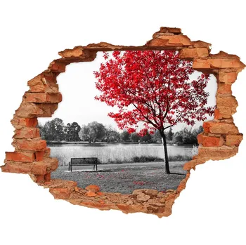 Fototapeta Nálepka fototapeta 3D výhled Červený strom