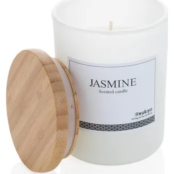 Svíčka Luxusní vonná svíčka ve skle, Ukiyo, bílá