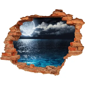 Fototapeta Foto fotografie díra na zeď Měsíc v úplňku