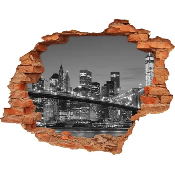 Fototapeta Nálepka fototapeta 3D výhled Manhattan noc