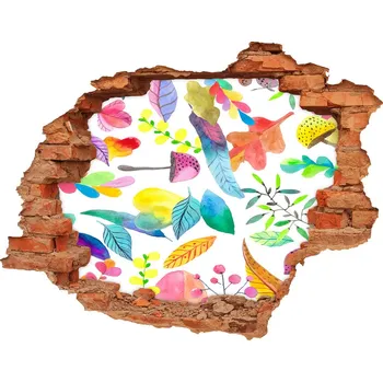 Fototapeta 3D díra nálepka Květinový vzor