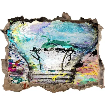 Fototapeta Samolepící díra na stěnu nálepka Žárovka