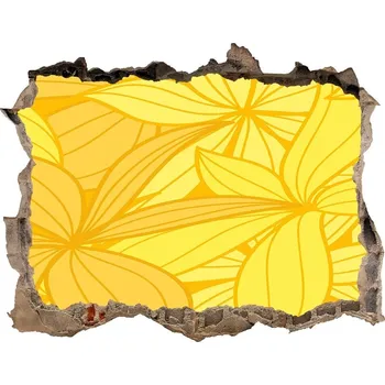 Fototapeta Nálepka 3D díra na zeď Žluté květiny pozadí