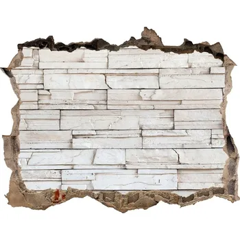 Fototapeta Díra 3D fototapeta na stěnu Bílá stěna kámen